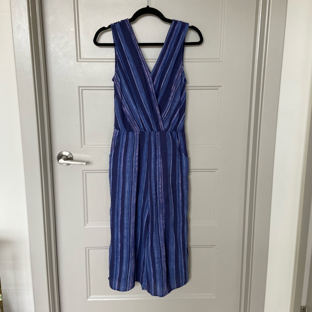 Blue and purple jumpsuit